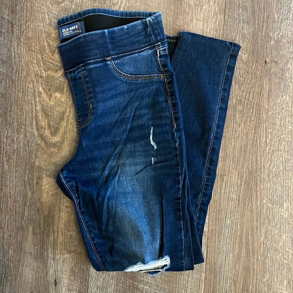 Old Navy Rockstar Elastic Waste Jeggings. Sz 10.